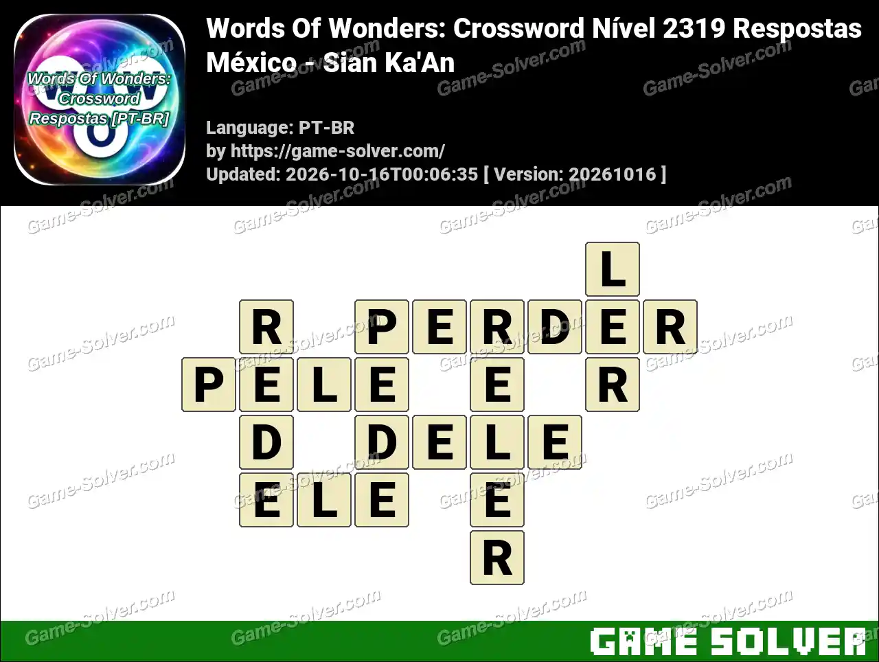 Words Of Wonders: Crossword Nível 2319 Respostas – México – Sian Ka’An